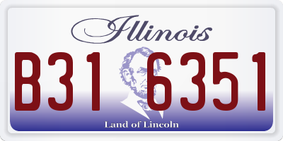 IL license plate B316351