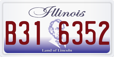 IL license plate B316352