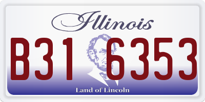 IL license plate B316353
