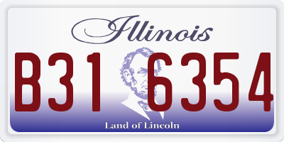 IL license plate B316354