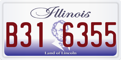 IL license plate B316355