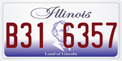 IL license plate B316357