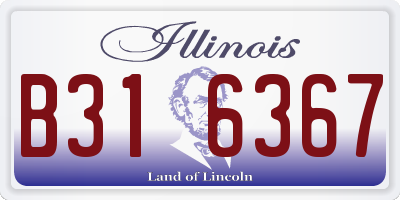 IL license plate B316367