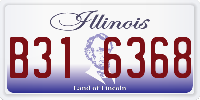 IL license plate B316368
