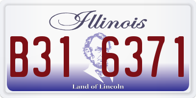 IL license plate B316371