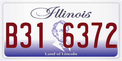 IL license plate B316372