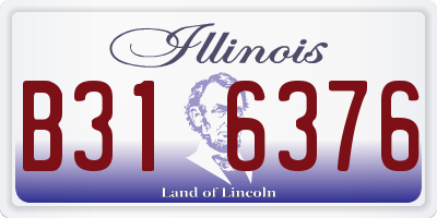 IL license plate B316376