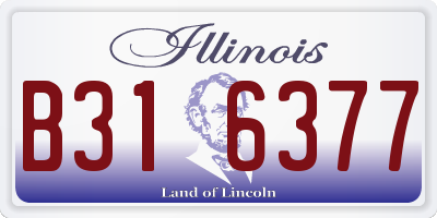 IL license plate B316377