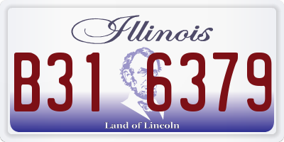 IL license plate B316379