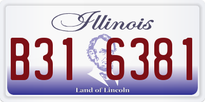 IL license plate B316381