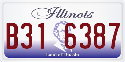 IL license plate B316387