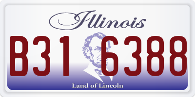 IL license plate B316388