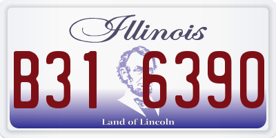 IL license plate B316390