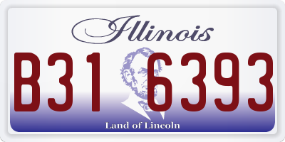 IL license plate B316393