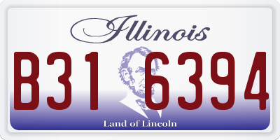 IL license plate B316394