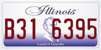 IL license plate B316395