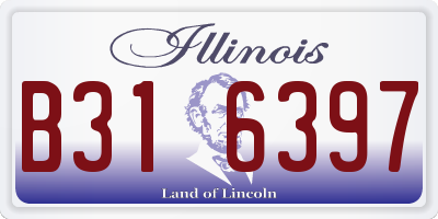 IL license plate B316397