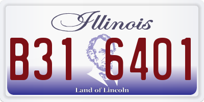 IL license plate B316401