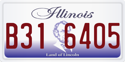 IL license plate B316405
