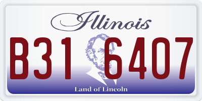 IL license plate B316407