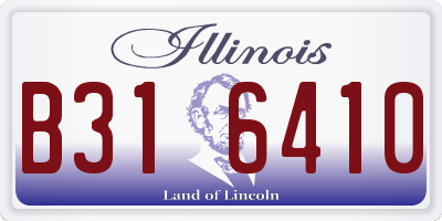IL license plate B316410