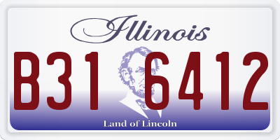 IL license plate B316412