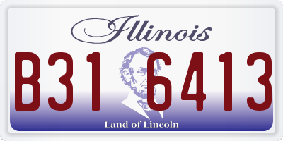 IL license plate B316413