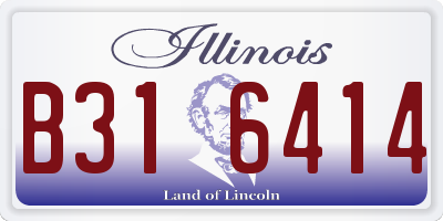 IL license plate B316414