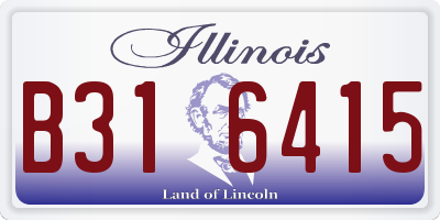 IL license plate B316415
