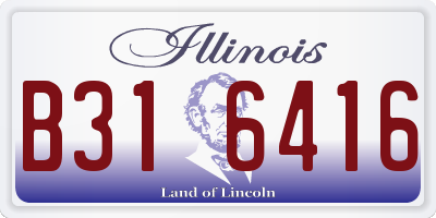 IL license plate B316416