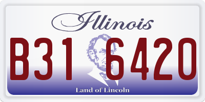 IL license plate B316420