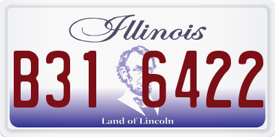IL license plate B316422