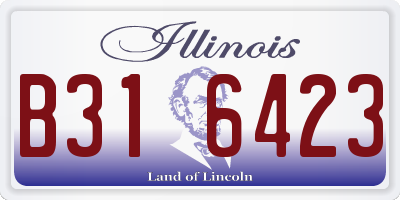 IL license plate B316423