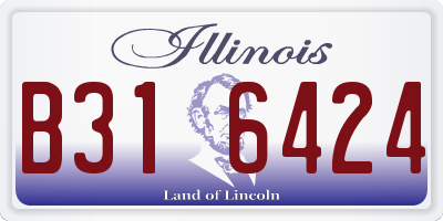 IL license plate B316424