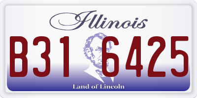 IL license plate B316425