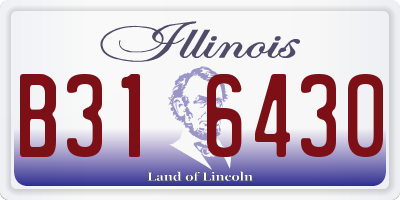 IL license plate B316430