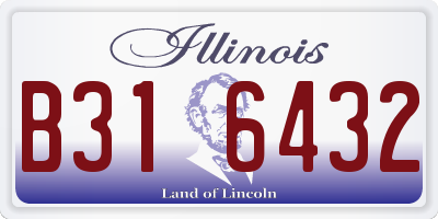 IL license plate B316432