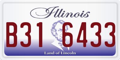 IL license plate B316433