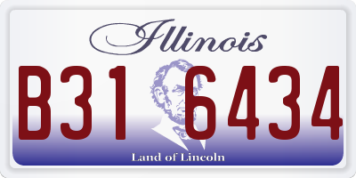 IL license plate B316434