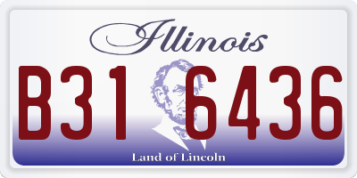 IL license plate B316436