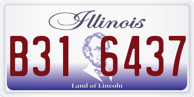 IL license plate B316437