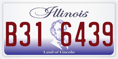 IL license plate B316439