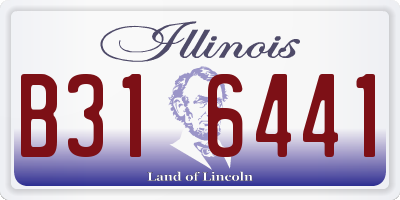 IL license plate B316441