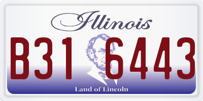 IL license plate B316443