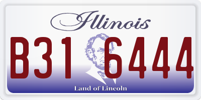 IL license plate B316444