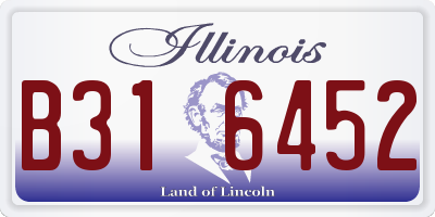 IL license plate B316452