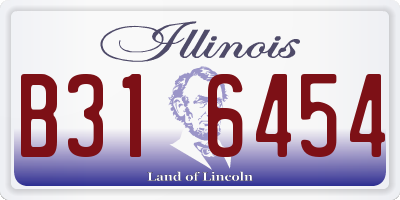 IL license plate B316454