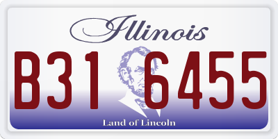 IL license plate B316455