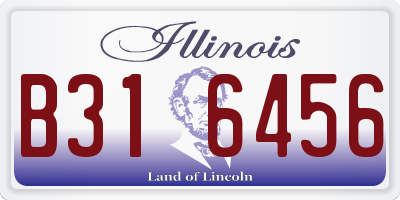 IL license plate B316456