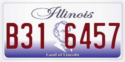 IL license plate B316457